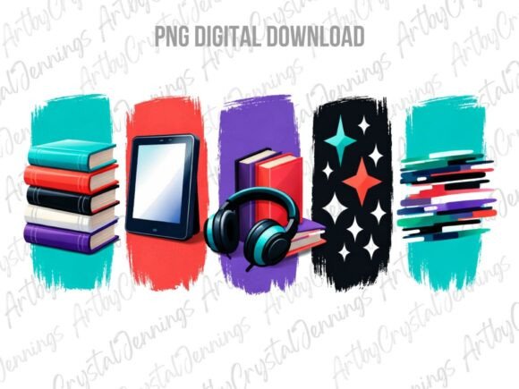 Back to School Books Brushstroke PNG: A Creative Solution for Educators and Crafters