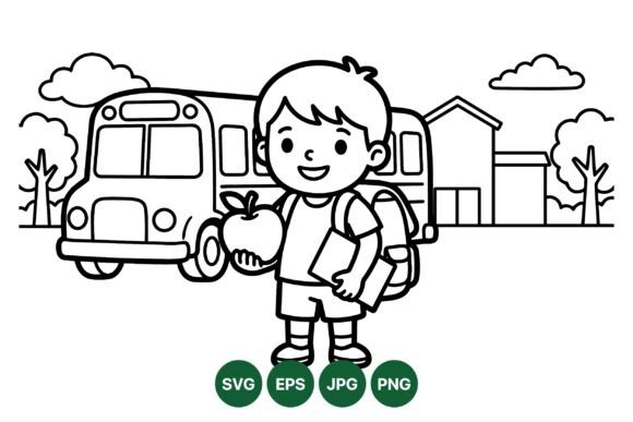 Back to School Boy Clipart SVG Evaluation