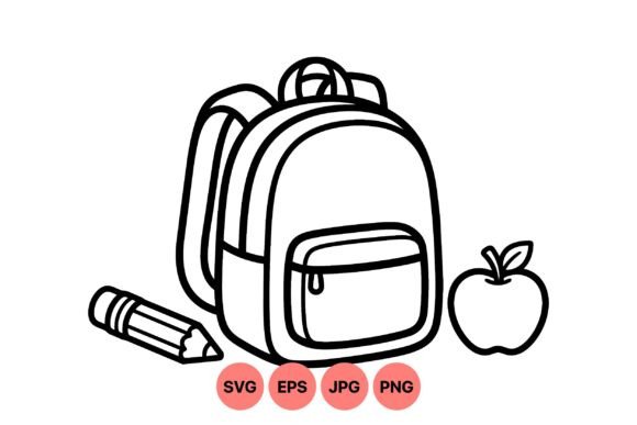 Back to School Coloring SVG: Creative Vector Art for Designers