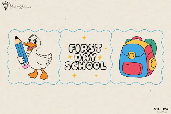 Back to School First Day SVG PNG for Creative Projects
