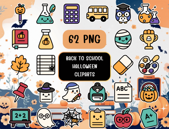 Back to School Halloween Clip Art