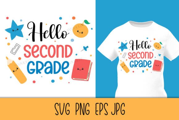 Hello 2nd Grade SVG Back to School 2026 Design