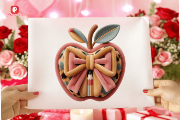 Leopard Apple Bow Back to School PNG: Creative Classroom Design
