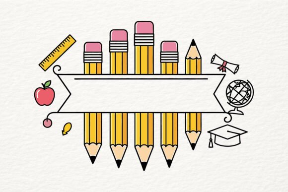 School Pencil Back to School SVG Design